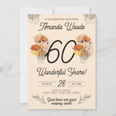 優雅なフローラ60誕生祝い 招待状 (正面)