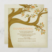 優雅なブランチ秋招待状 招待状 (正面/裏面)