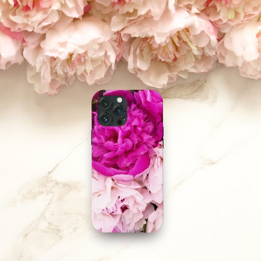 優雅なベビーピンクと鮮やかな芍薬の花 Case-Mate iPhoneケース