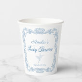 優雅なペリウィンクルバロック映画の赤ちゃんシャワー 紙コップ (正面)