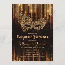 優雅なマスカレード・キンセアニエラ 15歳の誕生日 招待状