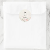 優雅なミニマリストの結婚式 Whispered Petals ラウンドシール (バッグ)
