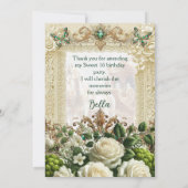 優雅なモス＆ムーンライト ヴィンテージ ラッセル ありがとうカード サンキューカード (裏面)