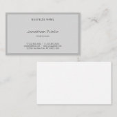 優雅なモダングエレガントレーシンプルカッコいいプレーン 名刺 (正面/裏面)