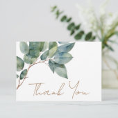 優雅なモダン緑エレガント金ゴールドユーカリ カード (スタンド正面)