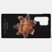優雅なユリの花の聖書のスマホケース SAMSUNG GALAXYケース (裏面横)