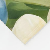 優雅なリンゴの花、チューリップ、イースターエッグ フリースブランケット (角)