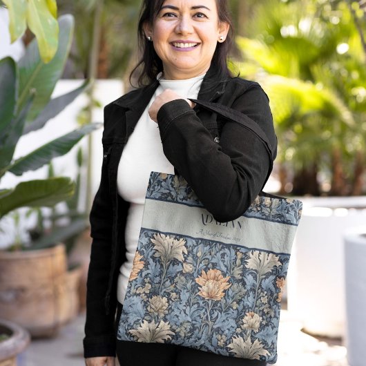 優雅なレトロ花母への定年プレゼント トートバッグ