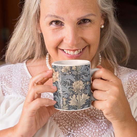 優雅なレトロ花母への定年プレゼント マグカップ