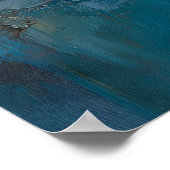 優雅なロシアンブルー猫 - 日没のバルコニーモーメント ポスター (角)