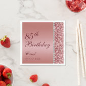 優雅なローズゴールド85歳の誕生日 スタンダードカクテルナプキン (インサイチュ)