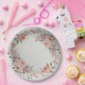 優雅なワイルドフラワー フラワーパターン 夏の結婚式 ペーパープレート (パーティー)