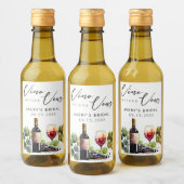 優雅なワインボトルラベル「誓いの前にヴィノ」 ワインラベル (ボトル)