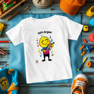 優雅なヴァイオリニスト絵文字 - 楽しくてカラフルな ベビーTシャツ