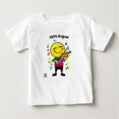 優雅なヴァイオリン奏者の絵文字 – おもしろいカラフルと ベビーTシャツ (正面)