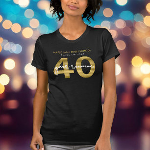優雅な偽金40周年クラス同窓会 Tシャツ