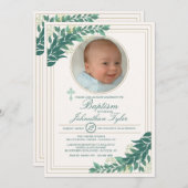 優雅な写真宗教的 招待状 (正面/裏面)