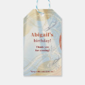 優雅な冬のアイススケートの誕生日 ギフトタグ (裏面)