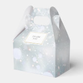 優雅な初冬の雪の結晶 ベビーシャワー フェイバーボックス (裏面サイド)