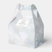 優雅な初冬の雪の結晶 ベビーシャワー フェイバーボックス (正面サイド)