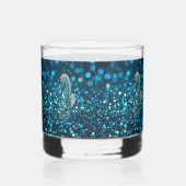 優雅な動き：アクアシーホースオンアクア《写真》ぼけ味 ウイスキーグラス (裏面)