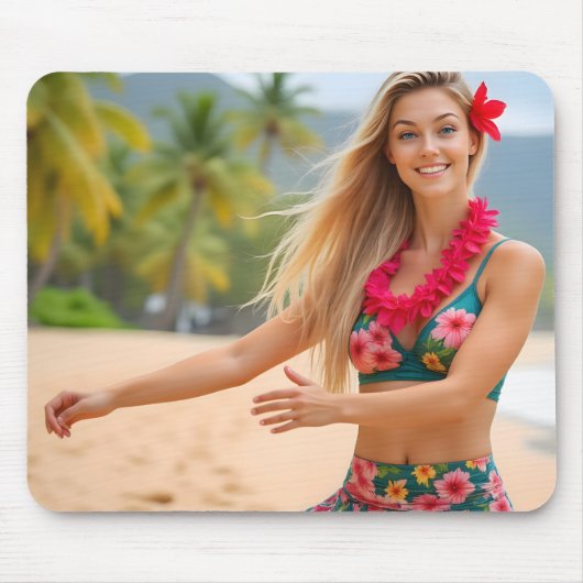 優雅な動き：ヘレナのビーチサイドダンス マウスパッド (正面)