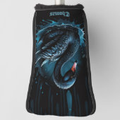 優雅な動き、黒い白鳥。 ゴルフヘッドカバー (回転90)