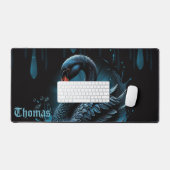 優雅な動き、黒い白鳥。 デスクマット (キーボード&マウス)