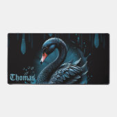 優雅な動き、黒い白鳥。 デスクマット (正面)