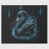 優雅な動き、黒い白鳥。 ラッピングペーパー (フラット)