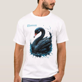 優雅な動き、黒い白鳥。 Tシャツ