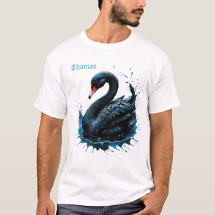 優雅な動き、黒い白鳥。 Tシャツ