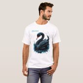 優雅な動き、黒い白鳥。 Tシャツ (正面フル)