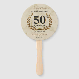 優雅な卒業50周年記念マーブルゴールド月桂樹ハンド ハンドファン