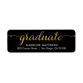 優雅な台本卒業差出人住所ラベル ラベル