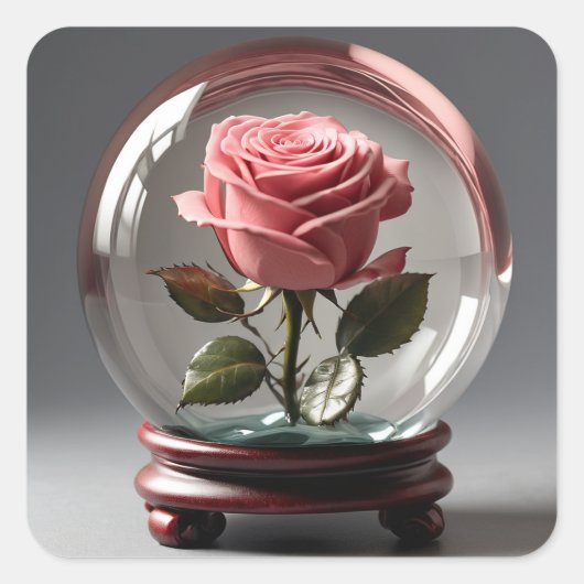 優雅な四角いステッカー スクエアシール (正面)