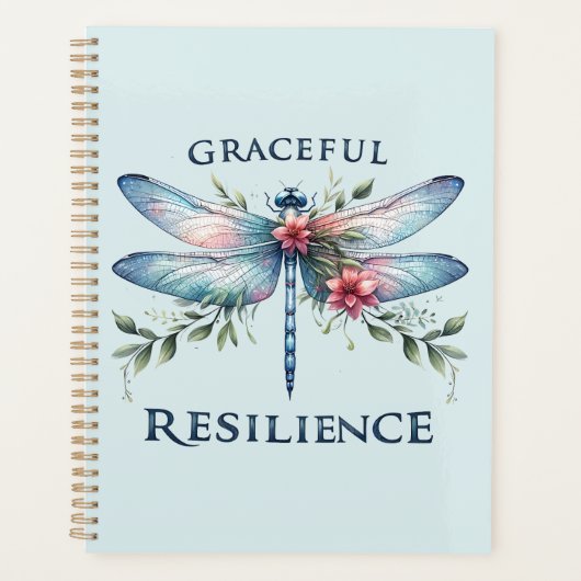 優雅な回復力 – ドラゴン芸術的フライ プランナー手帳 (正面)