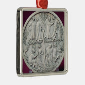 優雅な場面、c.1320-30を描写する鏡の箱 メタルオーナメント (右)