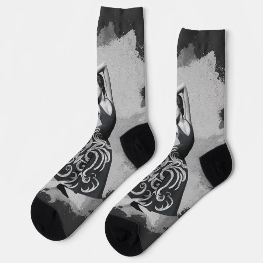 "優雅な夢想：単色のダンス" ソックス (左)