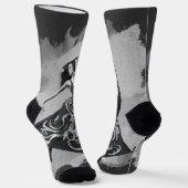 "優雅な夢想：単色のダンス" ソックス (傾斜あり)