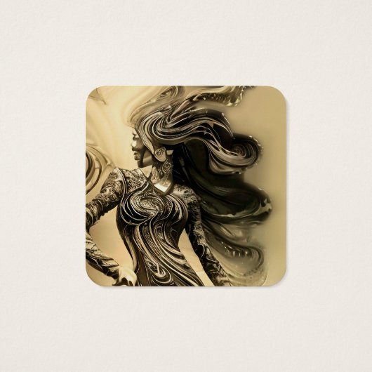 優雅な女性のシルエット (裏面)