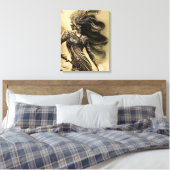 優雅な女性のシルエット キャンバスプリント (インサイチュ (寝室))