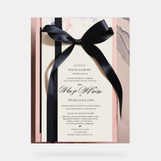 「優雅な始まり：エレガントな結婚式へようこそ」 アクリルサイン