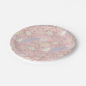 優雅な孔雀の装飾 紙皿 (アングル)