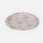 優雅な孔雀の装飾 紙皿 (アングル)