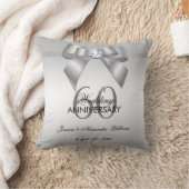 優雅な宝石の弓及びリボン第60の結婚記念日 クッション (ブランケット)