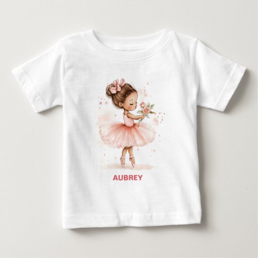 優雅な小さなバレリーナ ベビーTシャツ (正面)