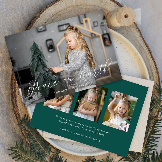 優雅な平和の地球 脚本 スプリンググリーン 4 フォト シーズンカード