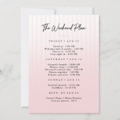 優雅な弓のバチェロレッテウィークエンド 招待状 (裏面)