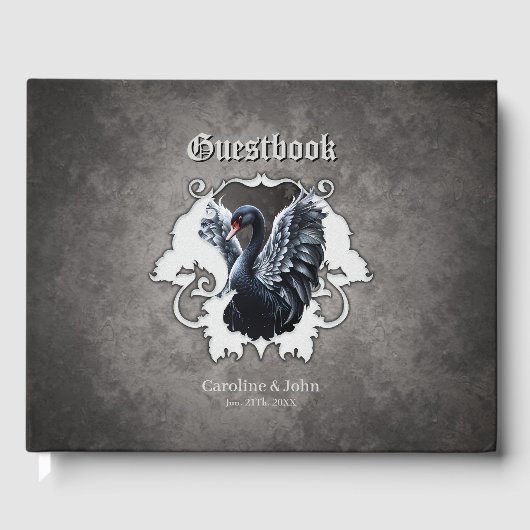 優雅な影の中で：黒い白鳥。 ゲストブック (正面)